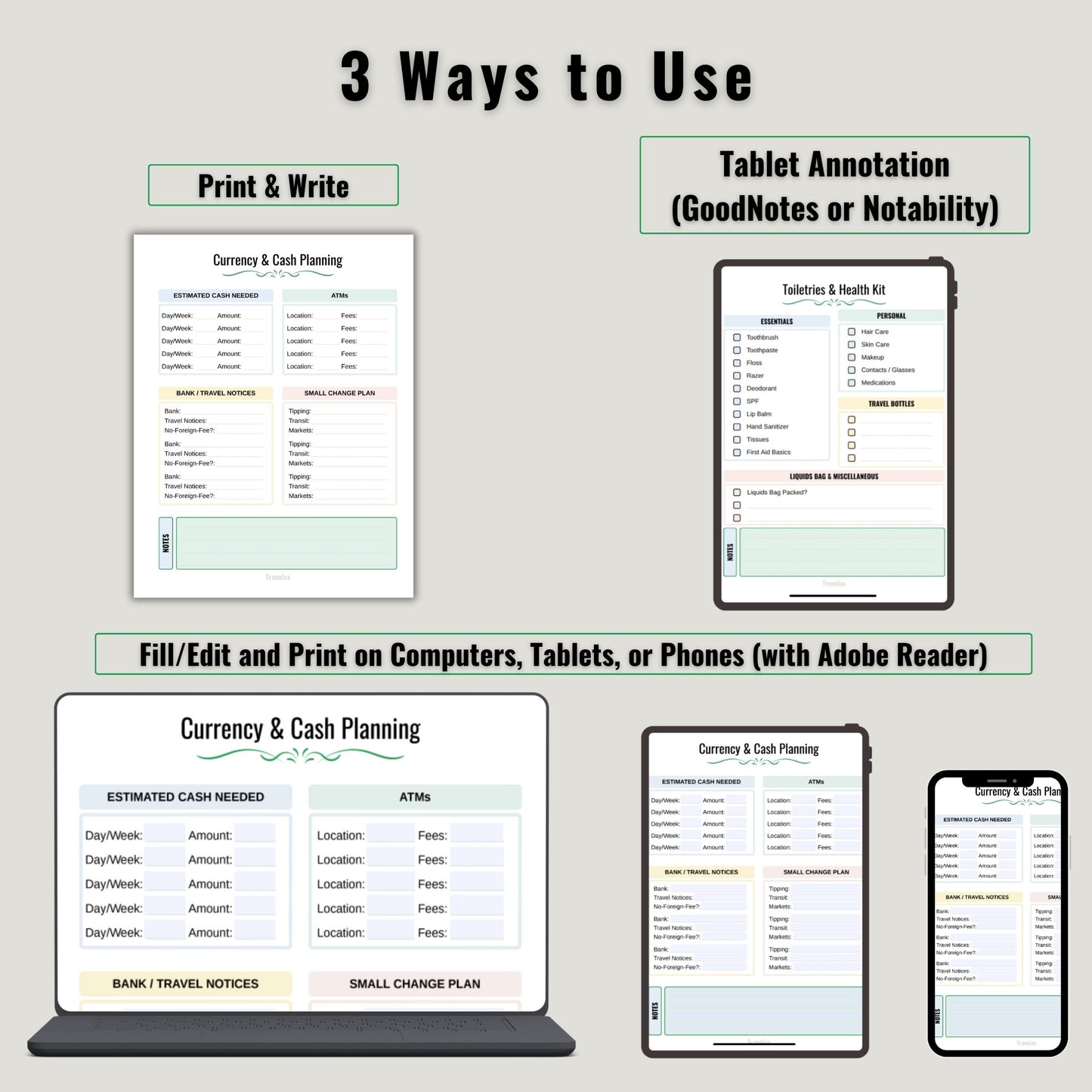 Ultimate Travel Planner | Printable & Fillable