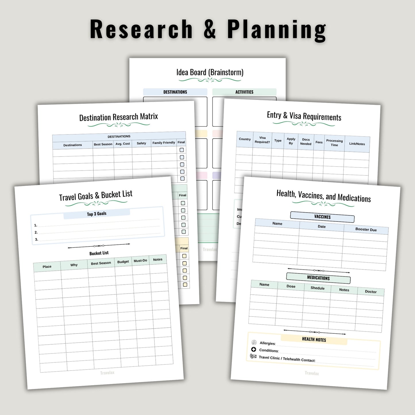 Ultimate Travel Planner | Printable & Fillable
