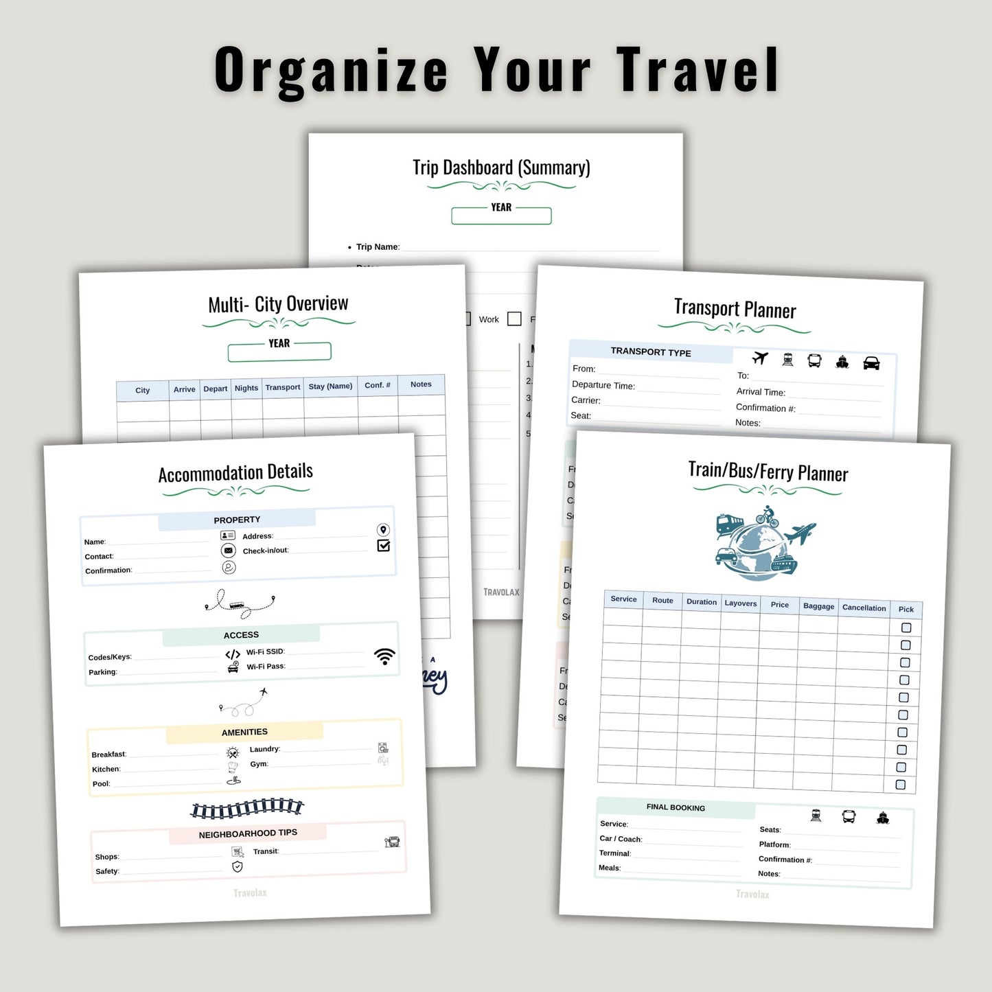 Ultimate Travel Planner | Printable & Fillable