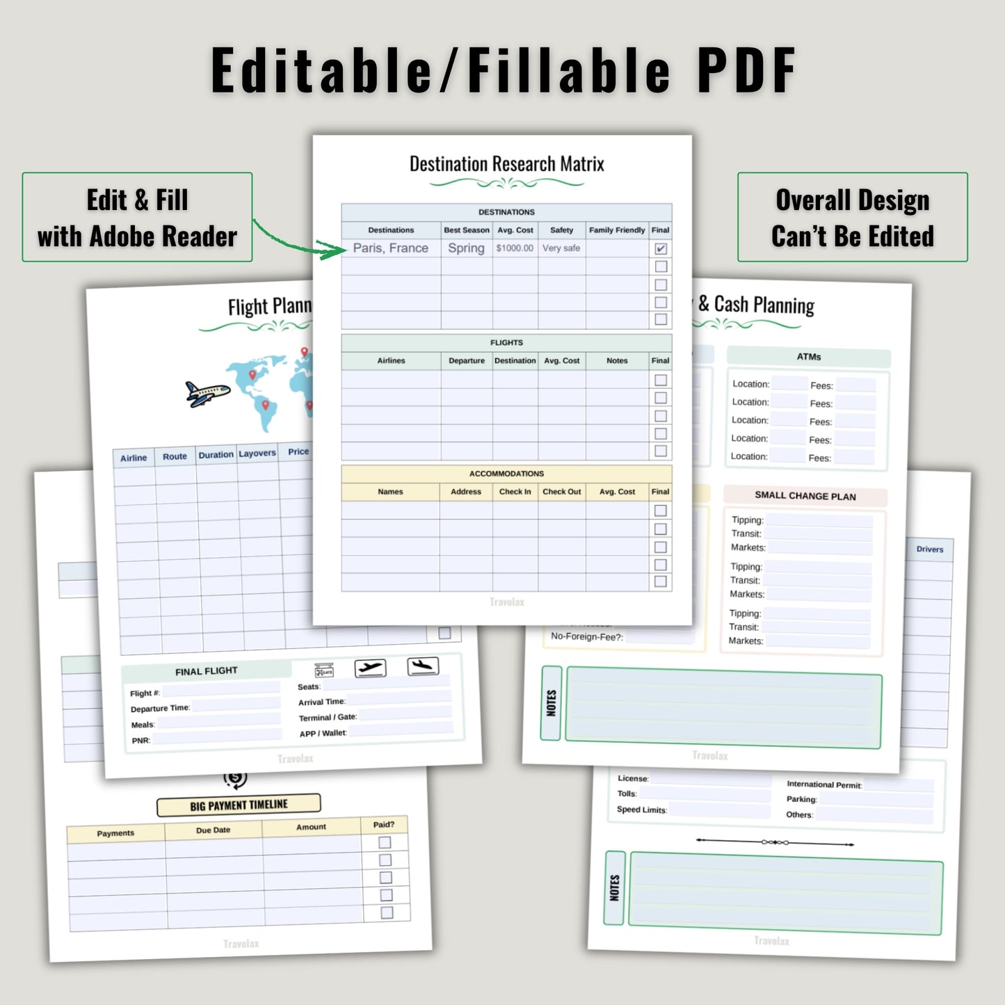 Ultimate Travel Planner | Printable & Fillable