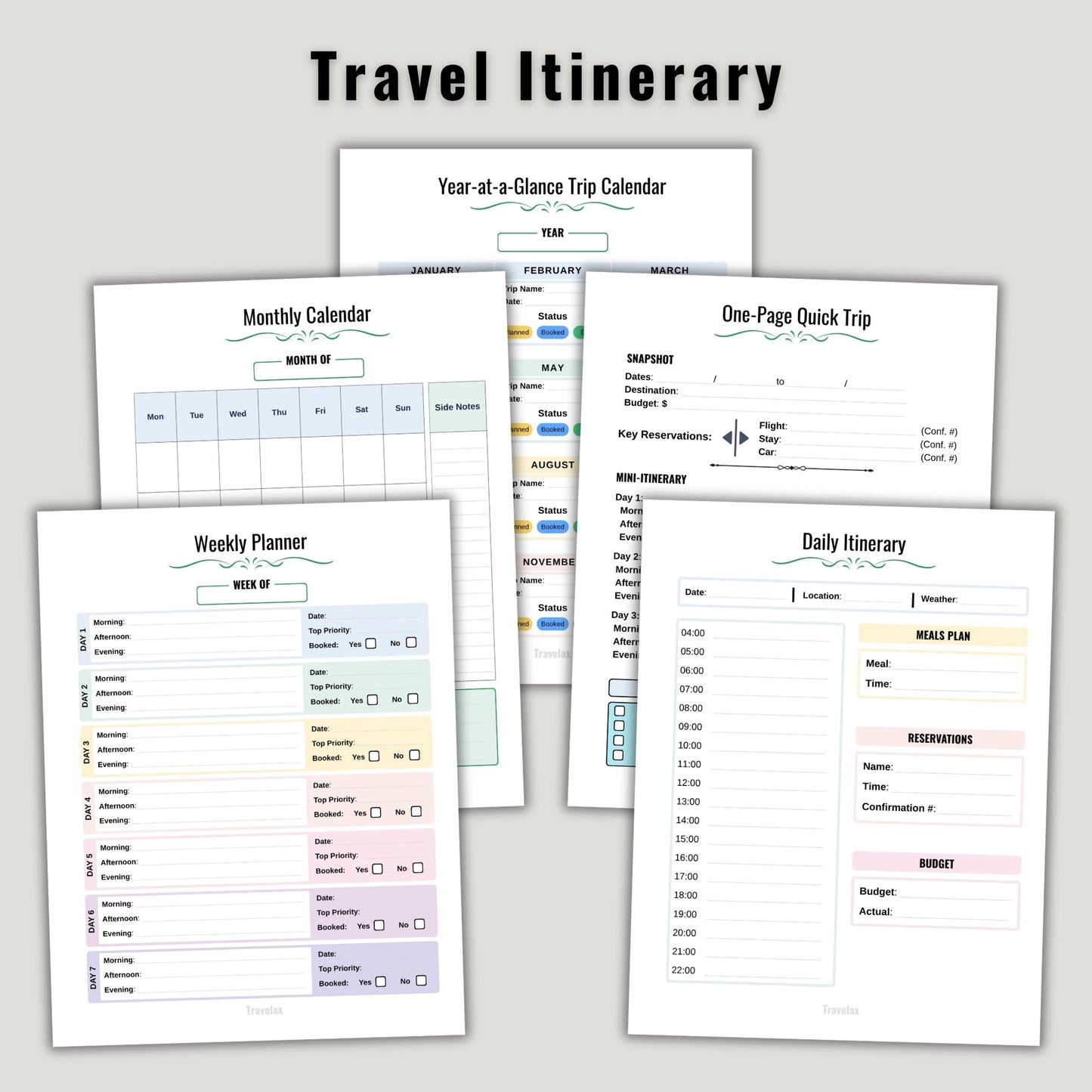 Ultimate Travel Planner | Printable & Fillable