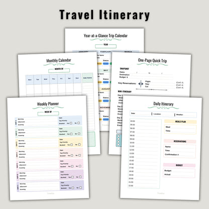 Ultimate Travel Planner | Printable & Fillable