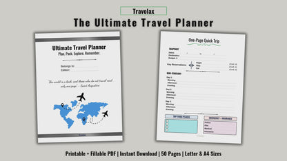 Ultimate Travel Planner | Printable & Fillable